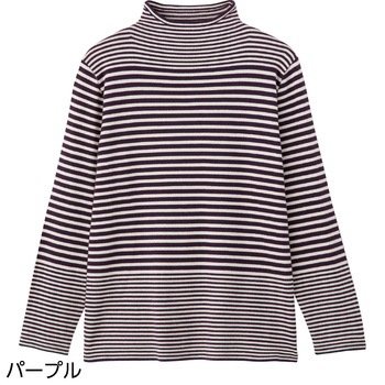 820952 レーヨンボーダーやわらかセーター ケアファッション