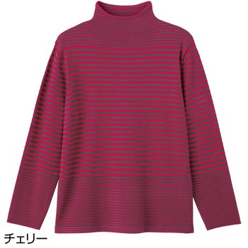 820952 レーヨンボーダーやわらかセーター ケアファッション
