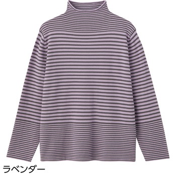 820952 レーヨンボーダーやわらかセーター ケアファッション