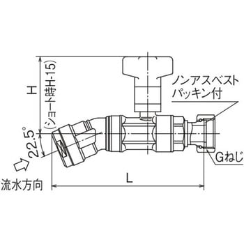 CBW22型 逆止弁付ボールバルブ ナット付アダプター オンダ製作所