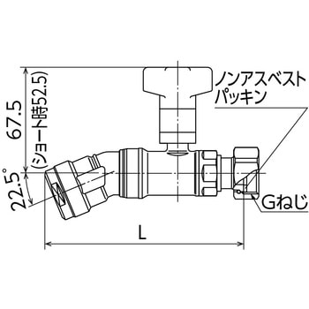 CNW22型 ダブルロックバルブ(逆止弁無) ナット付アダプター オンダ製作所
