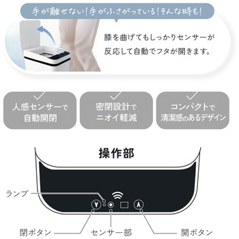 かざすだけで開く自動開閉ゴミ箱 OMNI