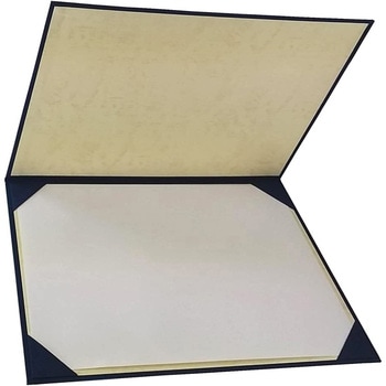 証書ファイル布 紺 B4判 Aタイプ 美濃商会