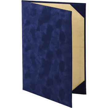 証書ファイル 植毛 紺 A4二枚用 美濃商会