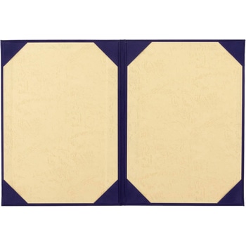 証書ファイル 植毛 紺 A4二枚用 美濃商会