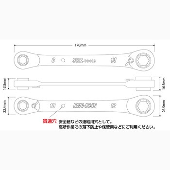 4IN1リバースラチェットレンチ SEK