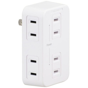 発煙ガードタップ 6個口 オーム電機