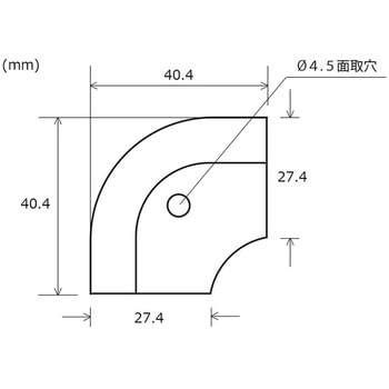 アルミじゅうたん押え用コーナーカバー ヒナカ(日中製作所)