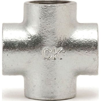 クロス 可鍛鋳鉄製管継手 白 モノタロウ