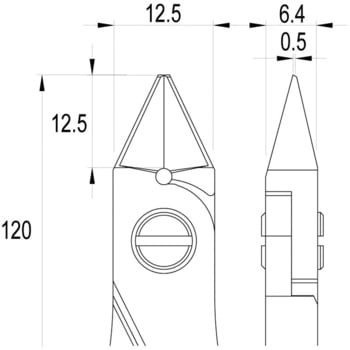 精密ニッパ(静電気対策タイプ) 先細形 Ideal-Tek