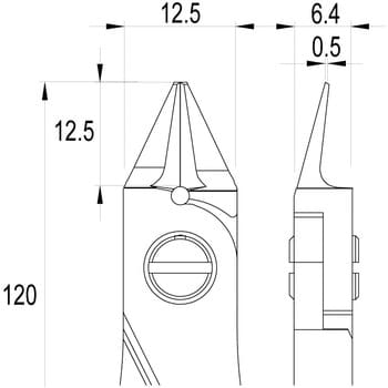 精密ニッパ(静電気対策タイプ) 先細リリーブ形 Ideal-Tek 精密ニッパー