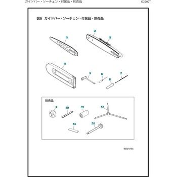 ゼノア エンジンチェーンソー G2200T 部品 アクセサリー - ゼノア