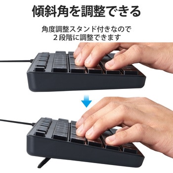 キーボード 有線 USB接続 メンブレン式 テンキー付き 抗菌 薄型 フルキーボード エレコム