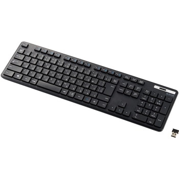 キーボード ワイヤレス 無線 USB 抗菌 薄型 フルキーボード ワイヤレスキーボード メンブレン式 エレコム