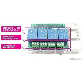 ADRSRU2 Raspberry Pi 用リレー制御拡張基板 2 回路【組立済】 ビット