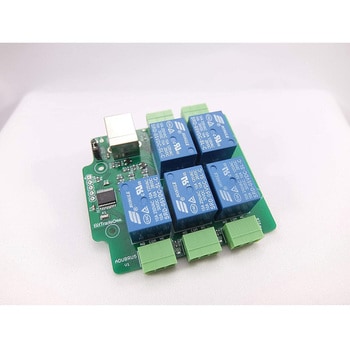 ビット・トレード・ワン 汎用USB接続リレー制御基板 5回路 【組立済】 ADUBRU5