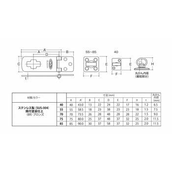 ストロング ステンレスカラー掛金 ストロング金属