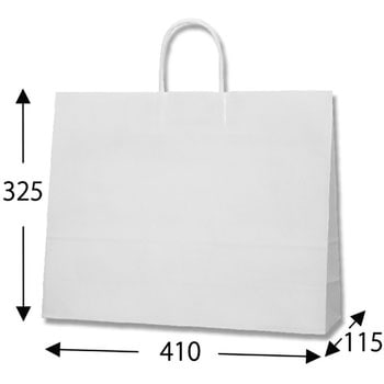 手提げ紙袋 白無地 丸紐 HEIKO
