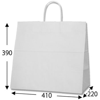 手提げ紙袋 白無地 丸紐 - HEIKO