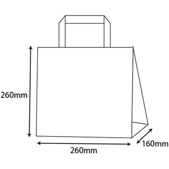 手提げ紙袋 白無地 平紐 HEIKO
