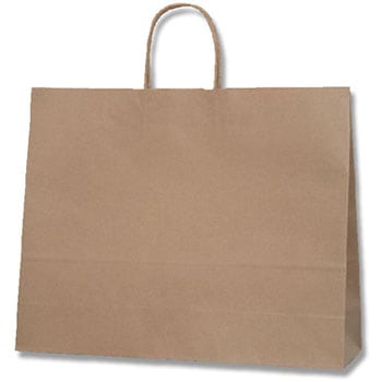 手提げ紙袋 茶無地 丸紐 HEIKO