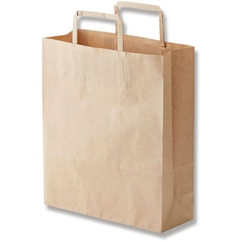 手提げ紙袋 茶無地 平紐 HEIKO