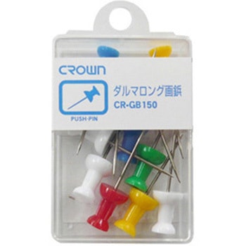 ダルマロング画鋲 11本(色込) クラウン[事務用品]