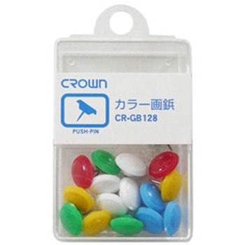 カラー画鋲 20本(色込) クラウン[事務用品]
