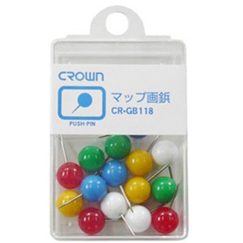 マップ画鋲 15本(色込) クラウン[事務用品]