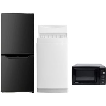 家電セット 寮 オフィス 事務所 新生活家電 3点セット (106L冷蔵庫 6kg洗濯機 電子レンジ) YAMAZEN(山善)