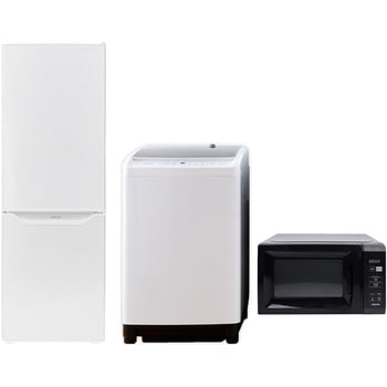 家電セット 寮 オフィス 事務所 新生活家電 3点セット (6kg洗濯機 106L冷蔵庫 オーブンレンジ) YAMAZEN(山善)