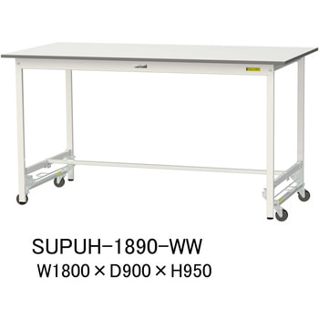 軽量作業台/耐荷重150kg_ワンタッチ移動H950_ワークテーブル150シリーズ 山金工業