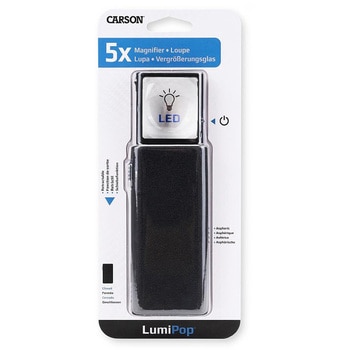LEDライト付き 5倍 非球面レンズマグニファイア 収納式 - Carson(カールソン)