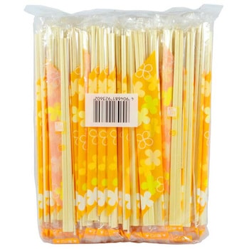 ポリ完封箸フラワーオレンジ 個包装100膳入 大和物産