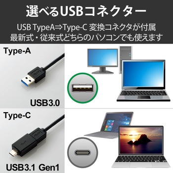 有線LAN アダプタ USB 3.1 ギガビット 2.5Gbps対応 タイプC アダプタ付 ブラック エレコム