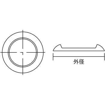 TUR630-TM-12 キャスター用受け皿(ゴムシート付き) 12個入タイプ 1袋