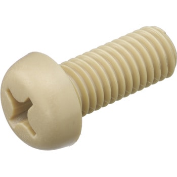 十字穴付ナベ小ネジ (ポリフェニレンサルファイド PPS・全ねじ) TRUSCO