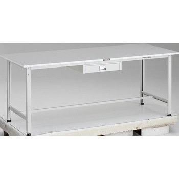 軽量作業台(薄型1段引出し付) リノリューム天板 TRUSCO