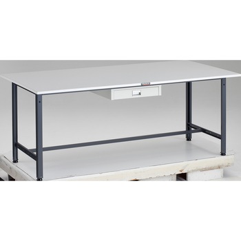 軽量作業台(薄型1段引出し付) リノリューム天板 TRUSCO