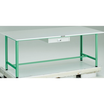 軽量作業台(薄型1段引出し付) リノリューム天板 TRUSCO