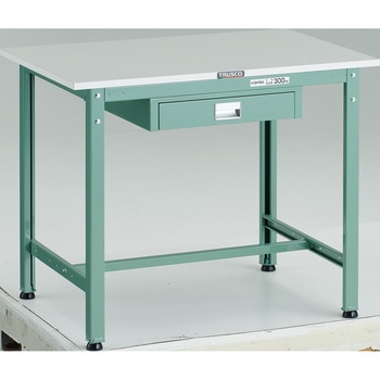 軽量作業台(薄型1段引出し付) リノリューム天板 TRUSCO