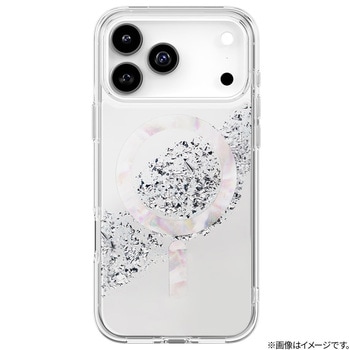 iPhone 17 Pro Max Coehl 耐衝撃 耐傷 ワイヤレス充電対応 クリアレジン スマホケース 「CRYSTELLE」 スパークリングシルバー Coehl