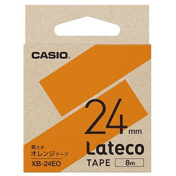 ラベルライター ラテコ用詰め替えテープ オレンジに黒文字 カシオ計算機