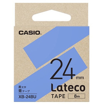 ラベルライター ラテコ用詰め替えテープ 青に黒文字 カシオ計算機