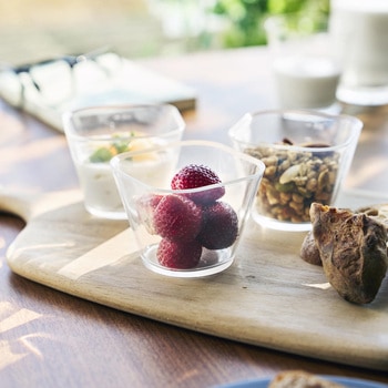 電子レンジ対応洗いやすい下ごしらえボウル タワー S3個組 クリア 山崎実業