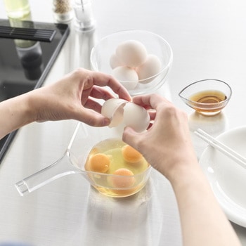 電子レンジ対応洗いやすいハンドル付き下ごしらえボウル タワー L クリア 山崎実業