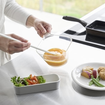 電子レンジ対応洗いやすいハンドル付き下ごしらえボウル タワー L クリア 山崎実業