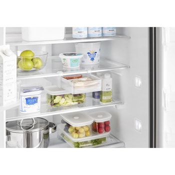 冷蔵庫中棚下高さ調節ラック タワー S ホワイト 山崎実業