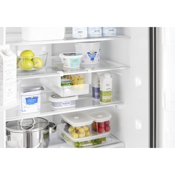 冷蔵庫中棚下高さ調節ラック タワー S ホワイト 山崎実業