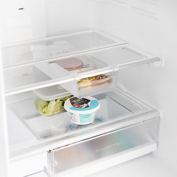 冷蔵庫中棚下高さ調節ラック タワー S ホワイト 山崎実業